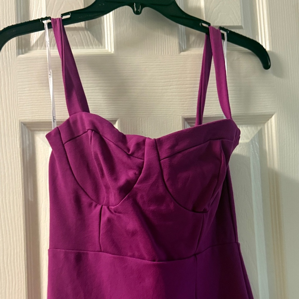Lulu's Magenta Asymmetrical Dress